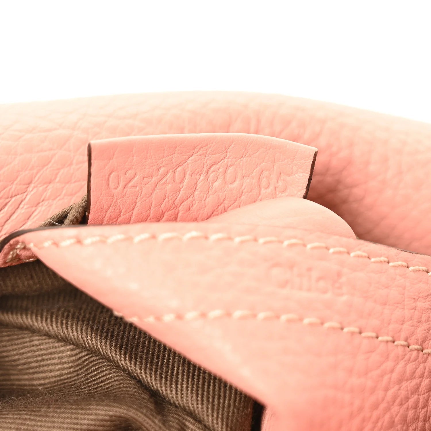 Grained Calfskin Small Marcie Saddle Bag Pink