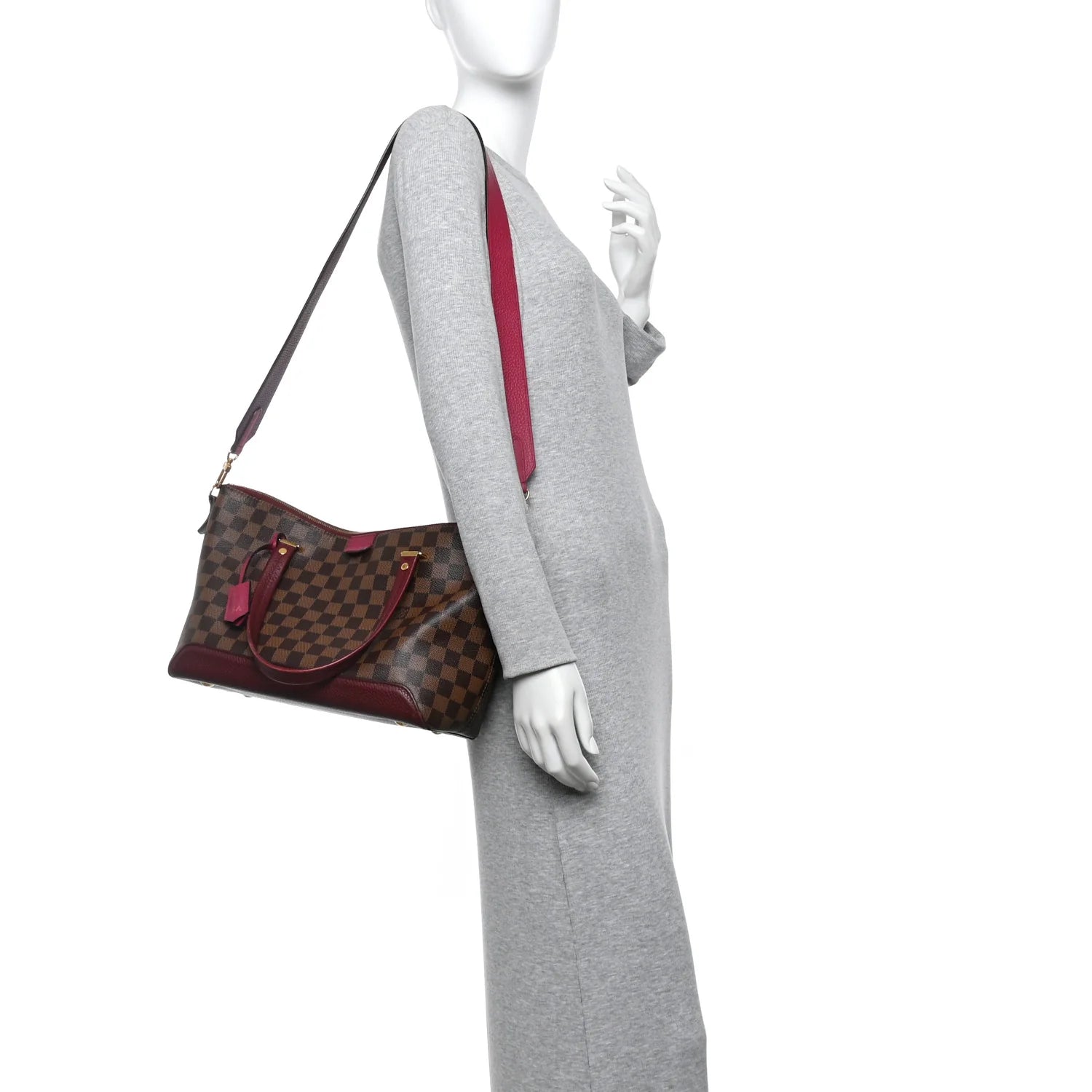 Damier Ebene Cuir Taurillon Hyde Park Fuchsia