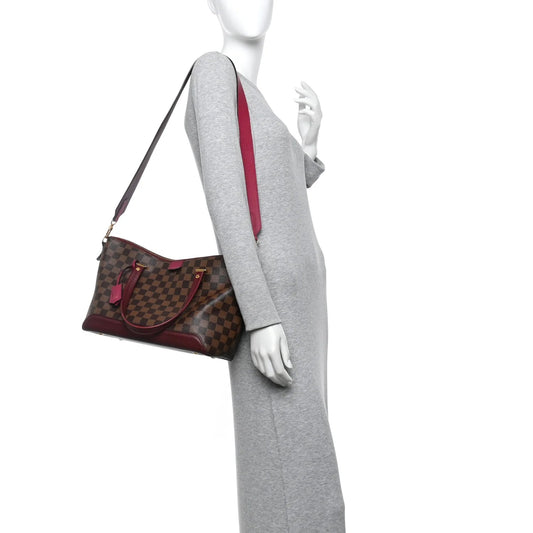 Damier Ebene Cuir Taurillon Hyde Park Fuchsia