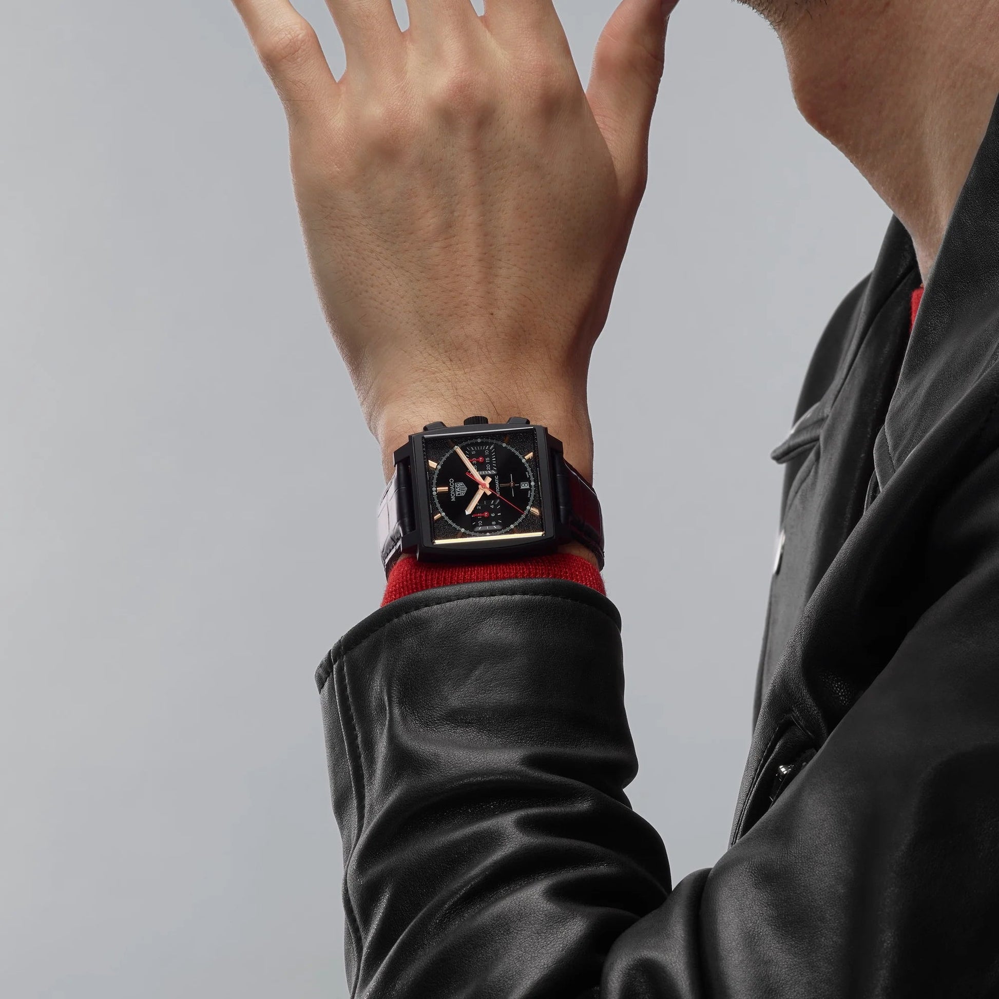 Unworn  Monaco Chronograph Automatic, Black DLC Titanium, 39Mm, Ref# CBL2180.FC6497, Box and Papers