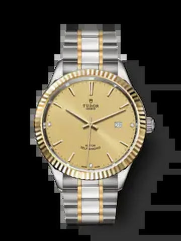 Style, Stainless Steel and Yellow Gold with Diamond-Set, 41Mm, Ref# M12713-0007