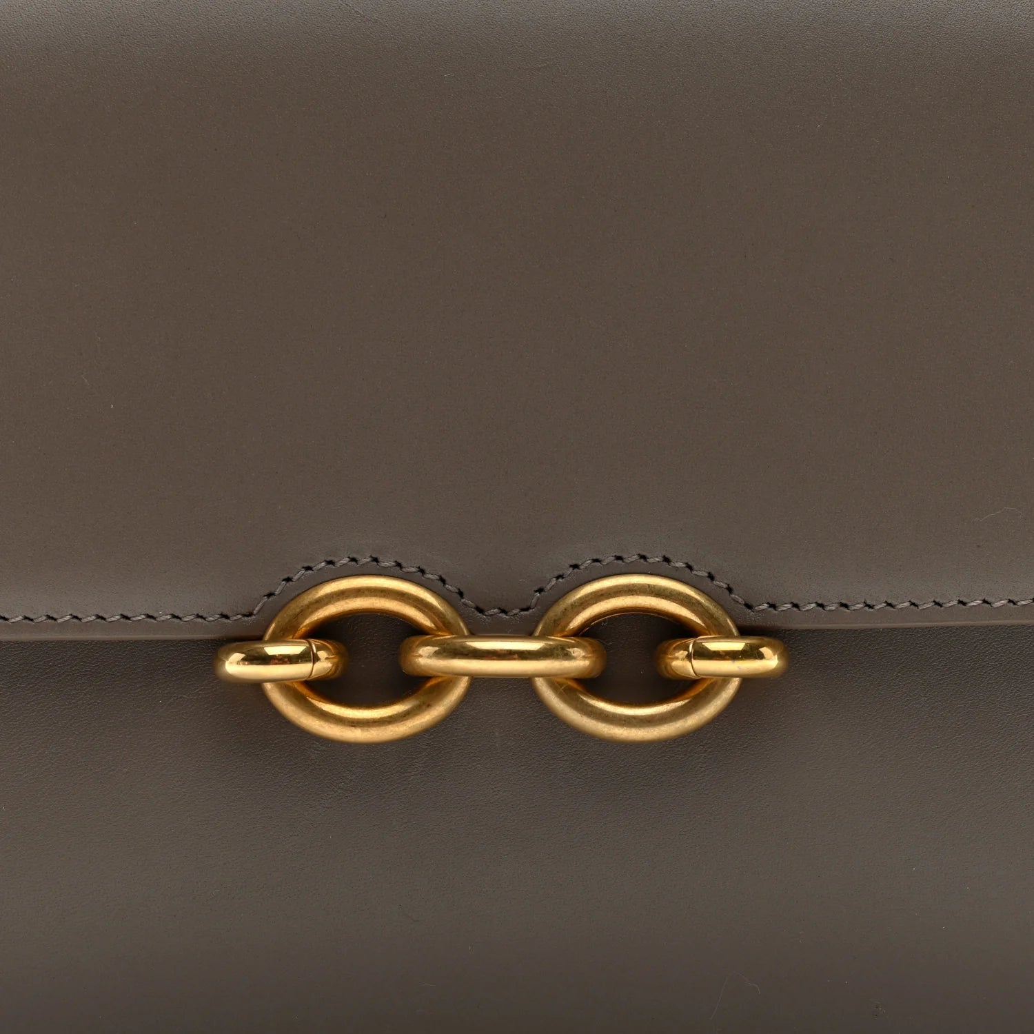 Smooth Calfskin Le Maillon Satchel Dark Beige