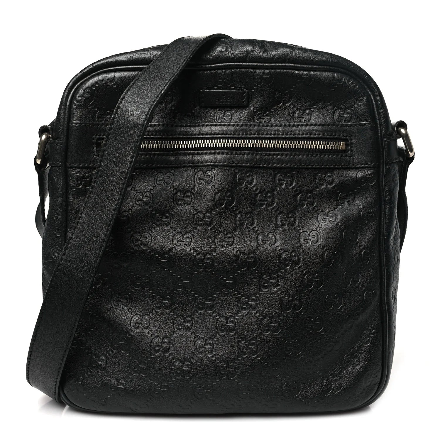 ssima Flat Messenger Bag Black