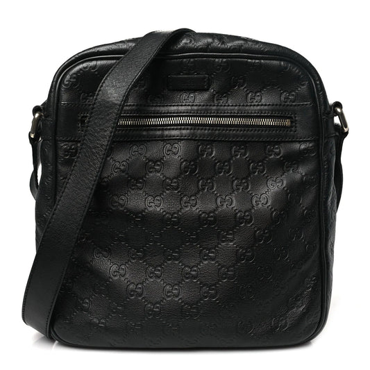 ssima Flat Messenger Bag Black
