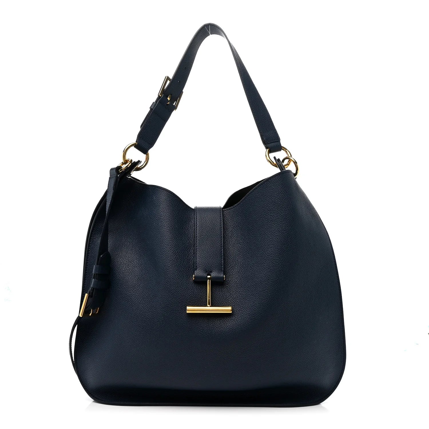 Grained Calfskin Large Tara Crossbody Denim Blue