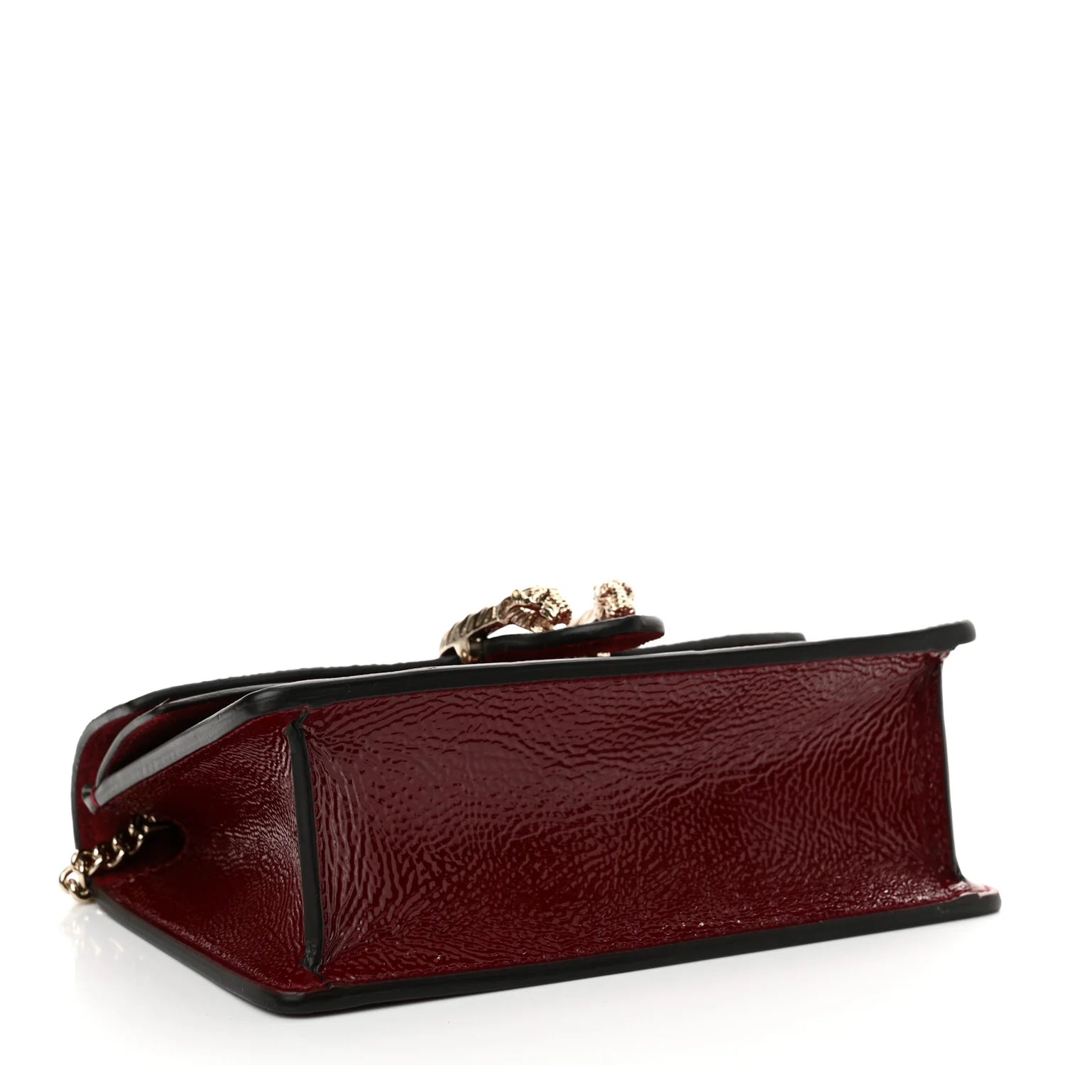 Crinkled Patent Mini Dionysus Shoulder Bag Rosso Ancora Red