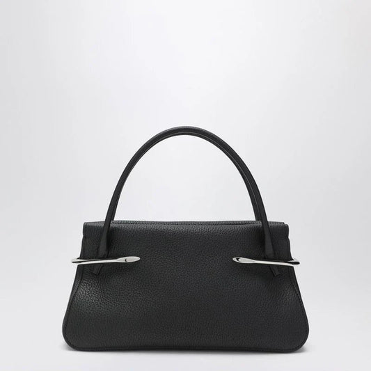 MEDIUM BLACK PINCH BAG in GRAIN LEATHER