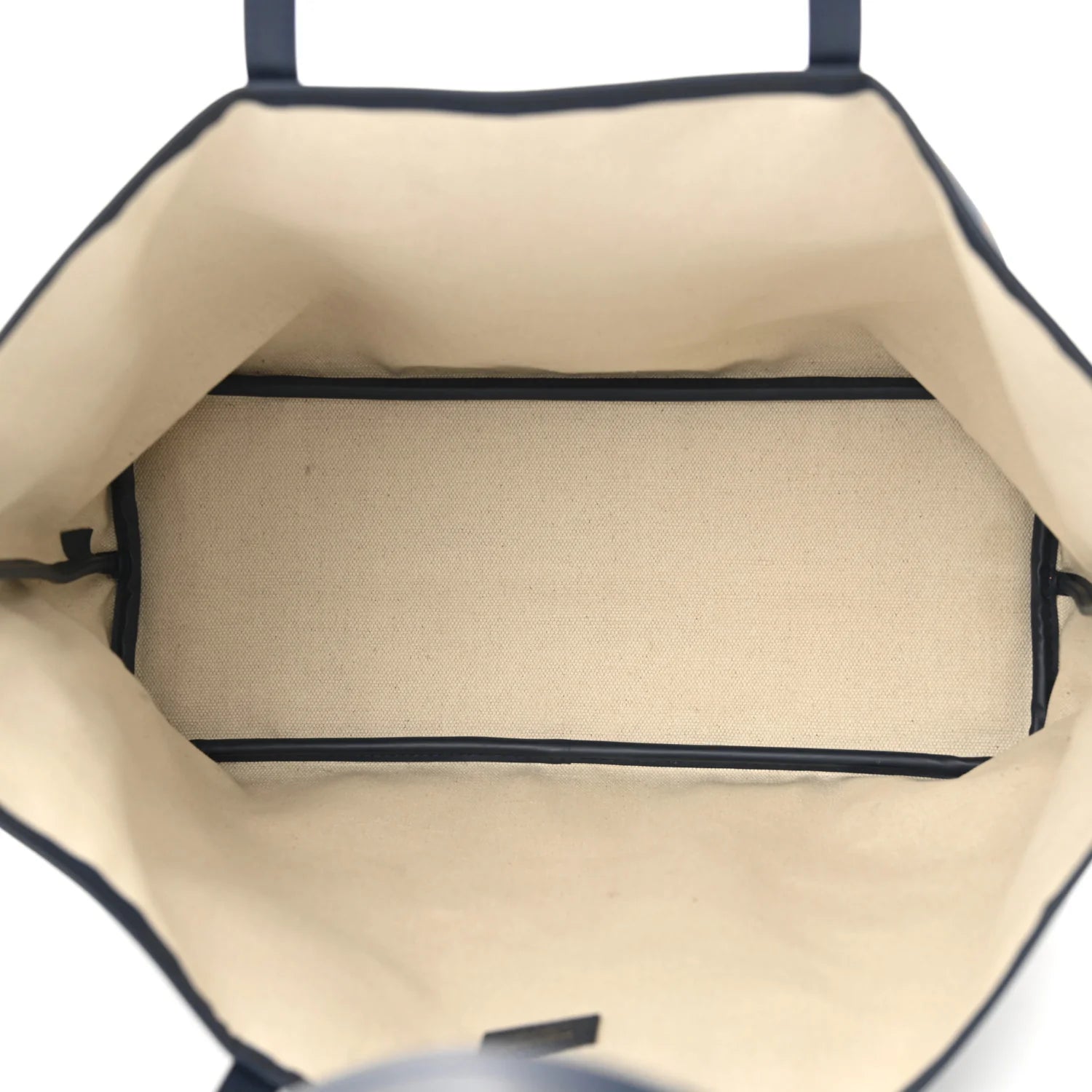 Grained Calfskin Canvas 1920 Oh! Tote Ruban MM Indigo Bronze