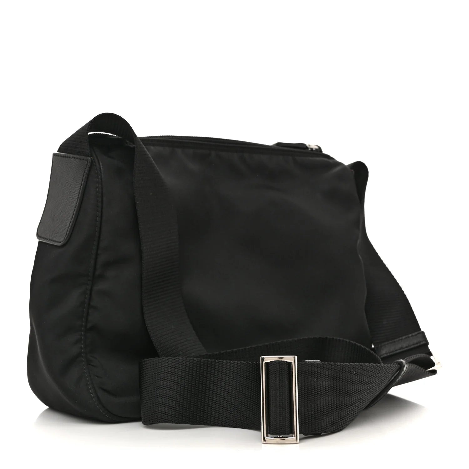 Nylon Vela Messenger Bag Black