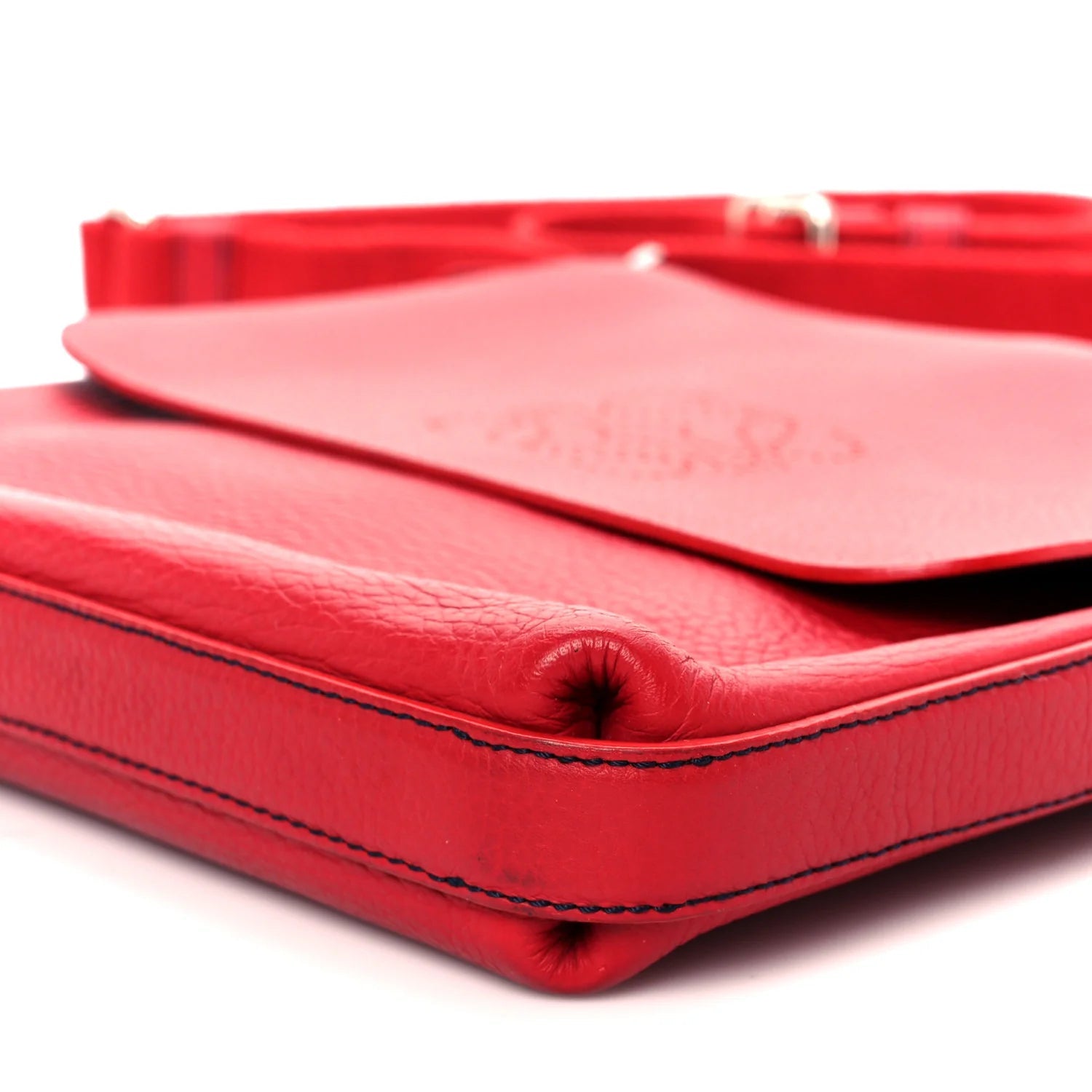 Soft Grained Calfskin Anagram Messenger Bag Red