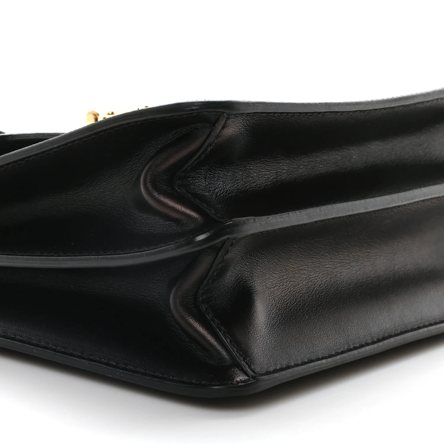 Saffiano Symbole Flap Shoulder Bag Black