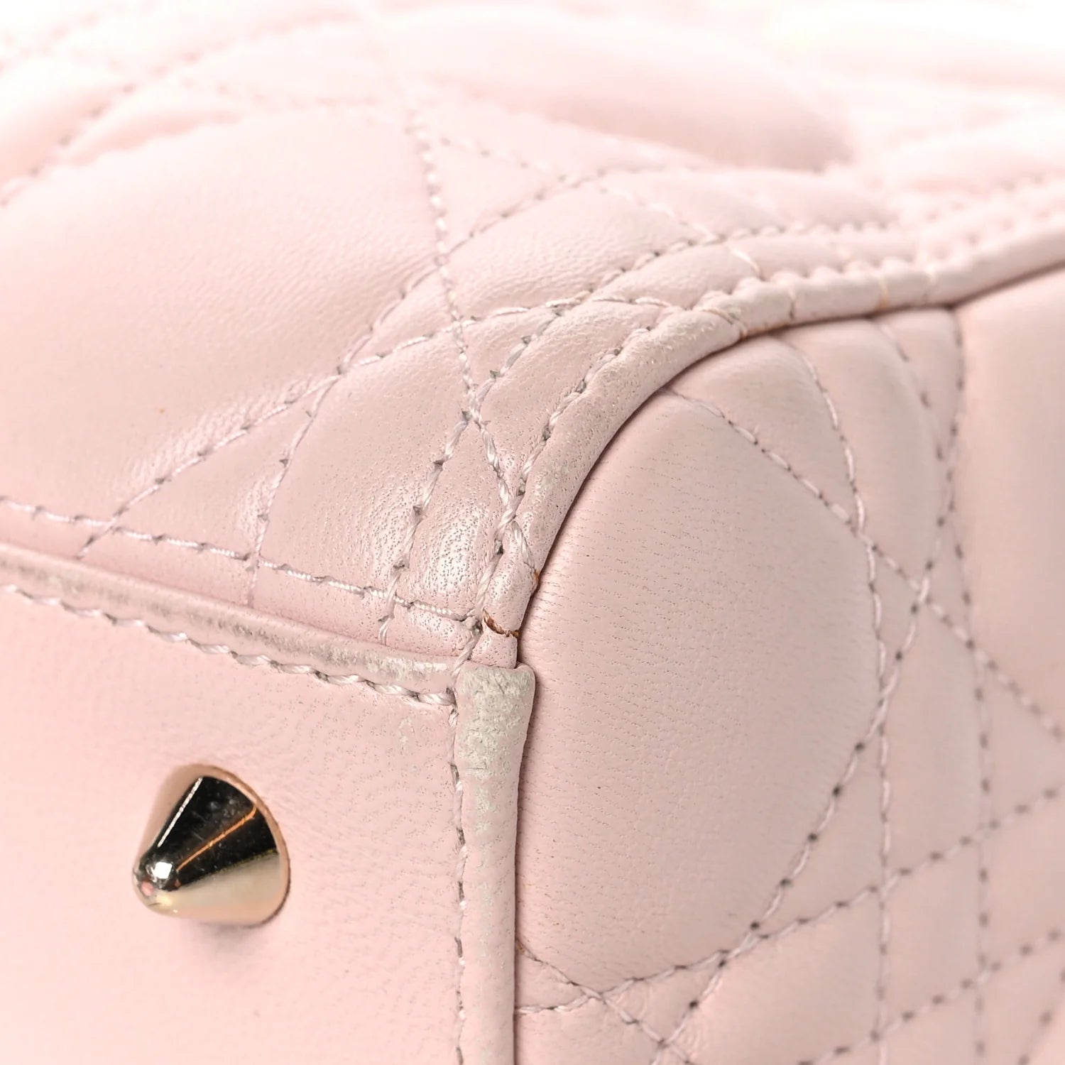 Lambskin Cannage Medium Lady Dior Light Pink