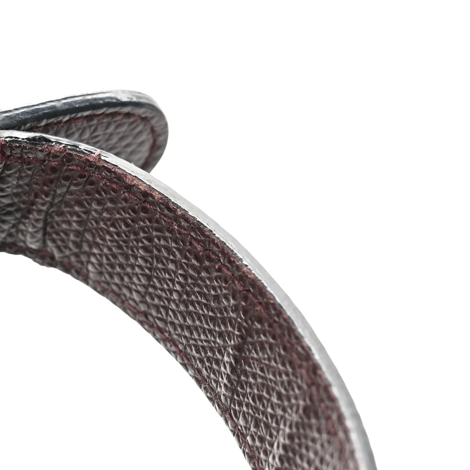 Grained Calfskin Saddle Bag Burgundy