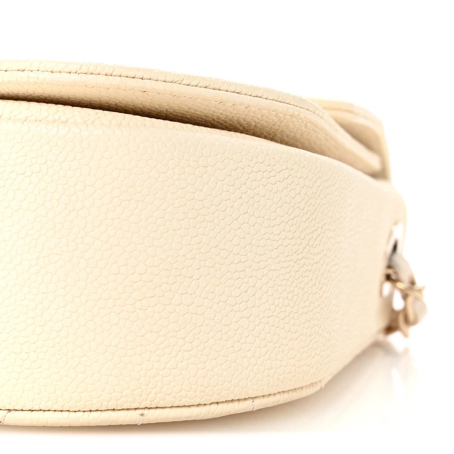 Grained Calfskin Quilted Medium Cuba Top Handle Flap Ivory