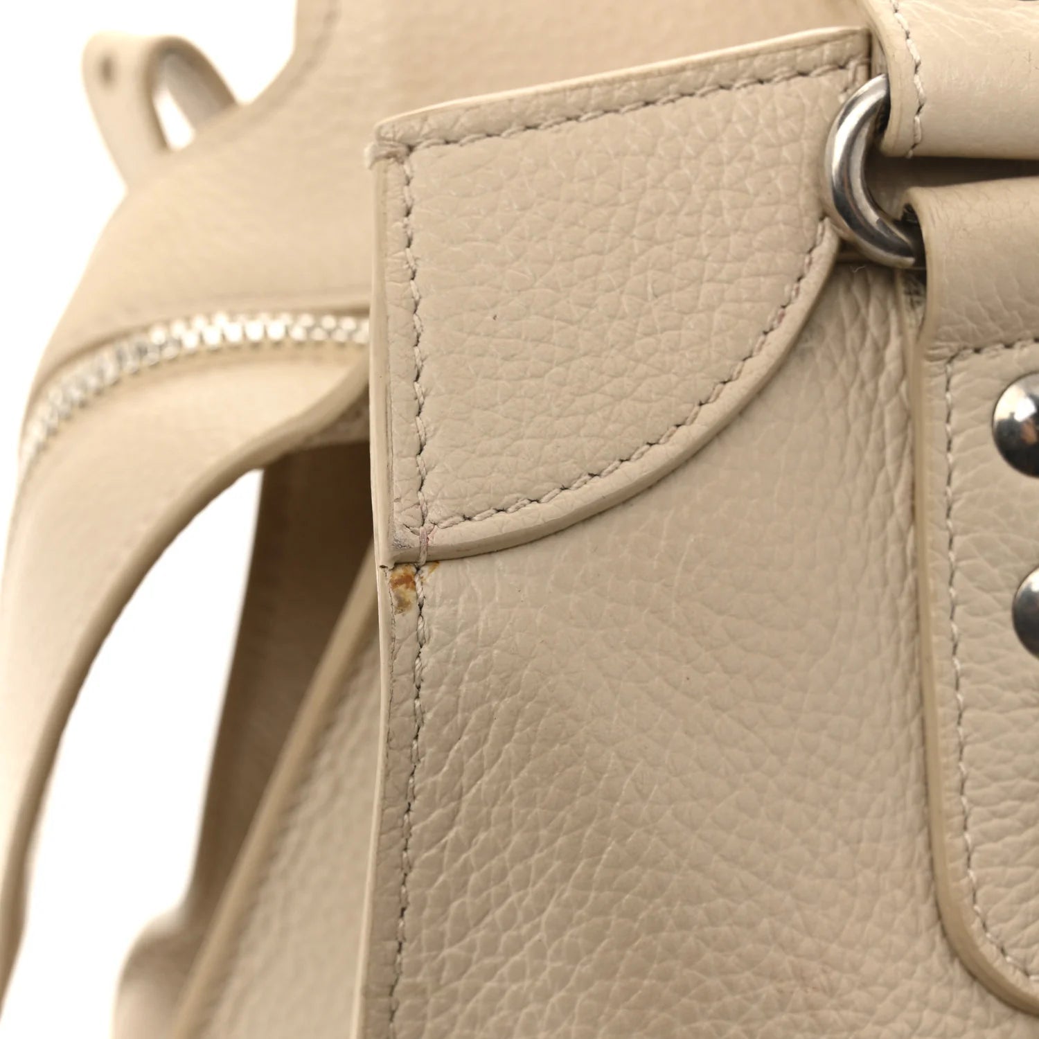 Grained Calfskin Neo Classic Silver Hardware S City Cream