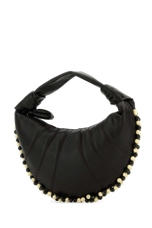 CHOCOLATE NAPPA LEATHER MINI FORTUNE HANDBAG