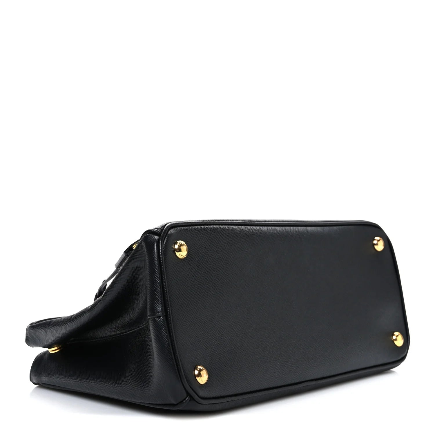 Saffiano Small Galleria Double Zip Tote Black