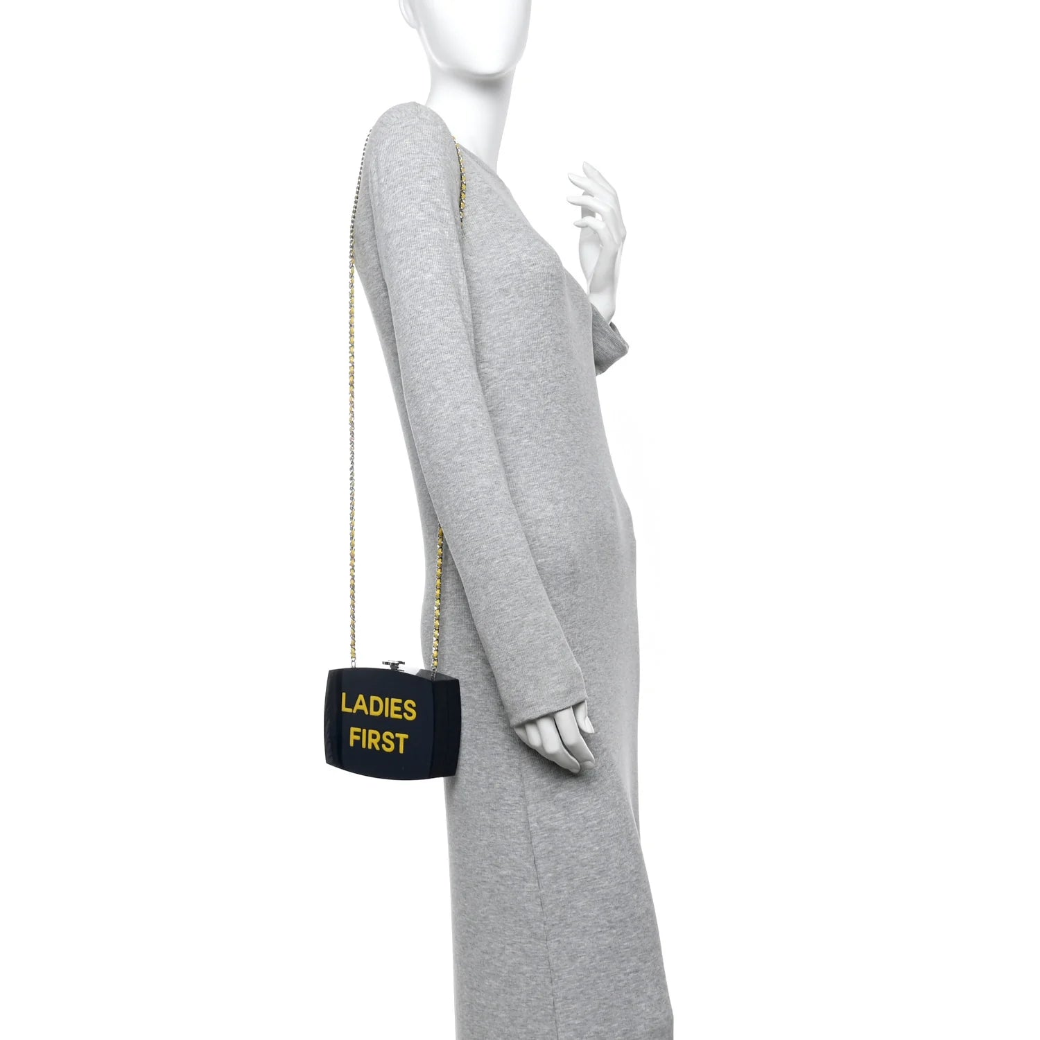 Plexiglass Evening in the Street 5X5=Cc Small Clutch Dark Blue