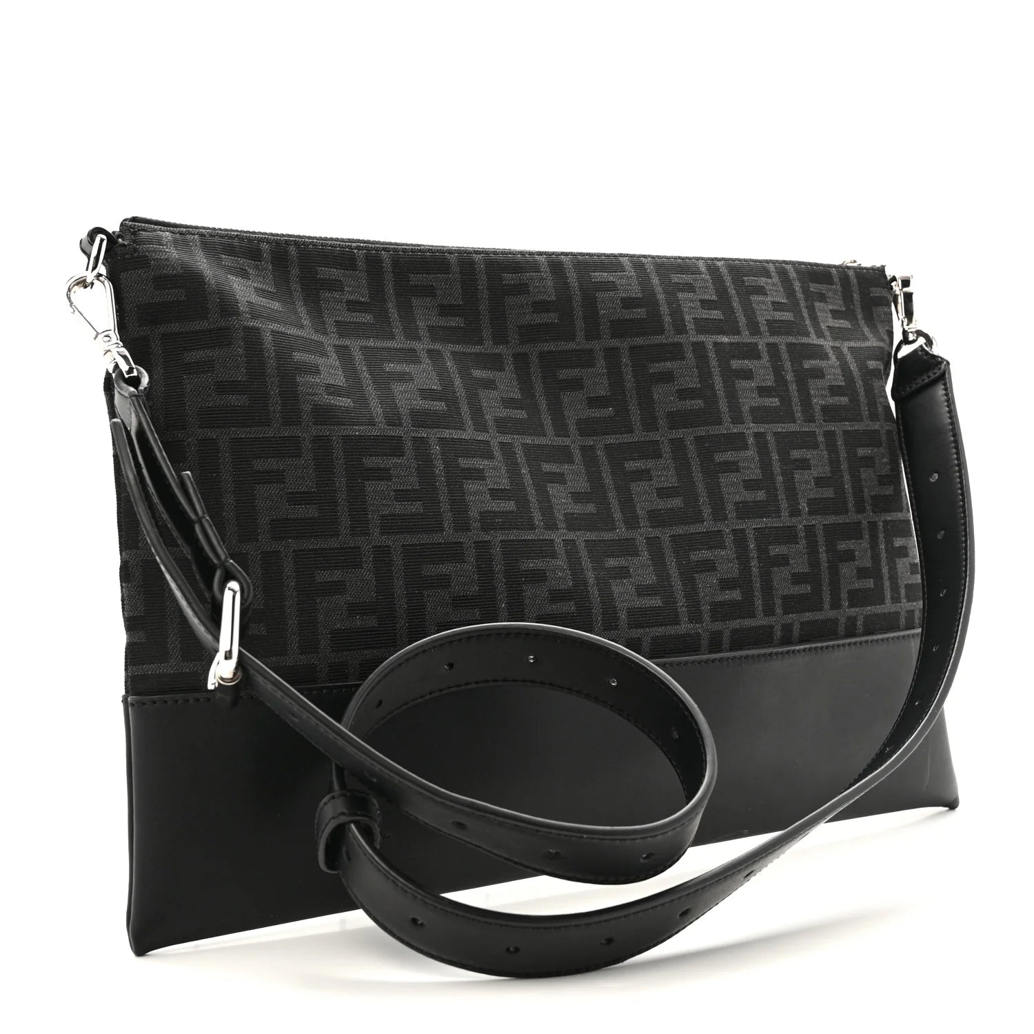 Vitello King Fabric Jacquard FF 1974 Messenger Black