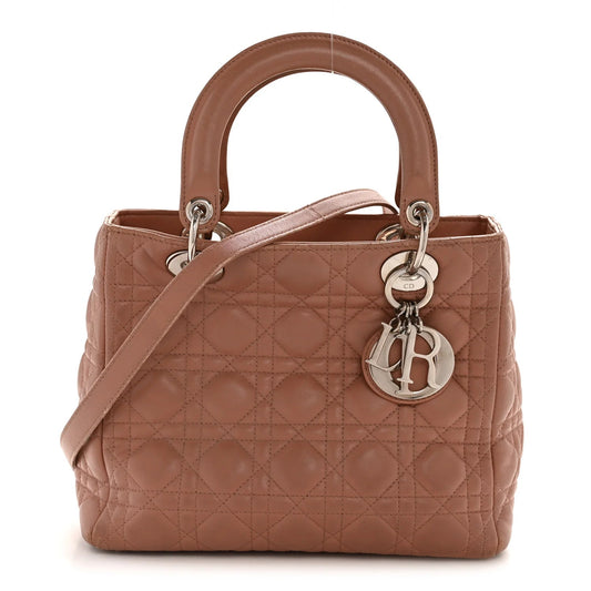 Lambskin Cannage Medium Lady Dior Fard
