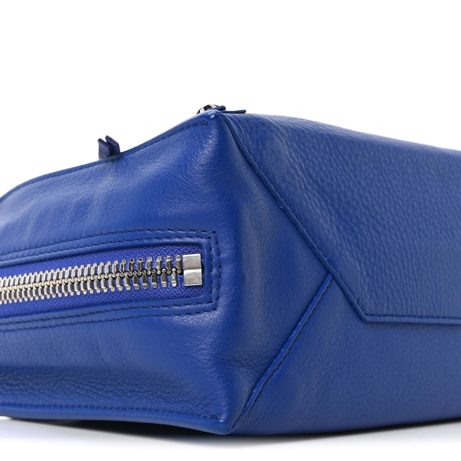 Veau Papier A6 Zip around Tote Bleu Roi