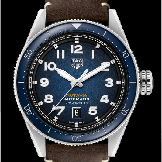 Unworn  Autavia Calibre 5 Chronometer, 42 Mm, Stainless Steel and Ceramic, Ref# WBE5116.FC8266, Box & Papers