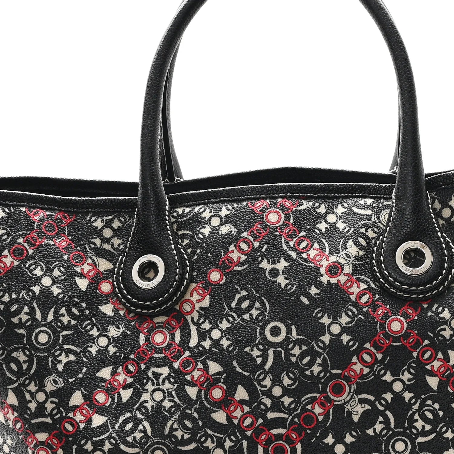 Coated Canvas Coco Small Tote Black