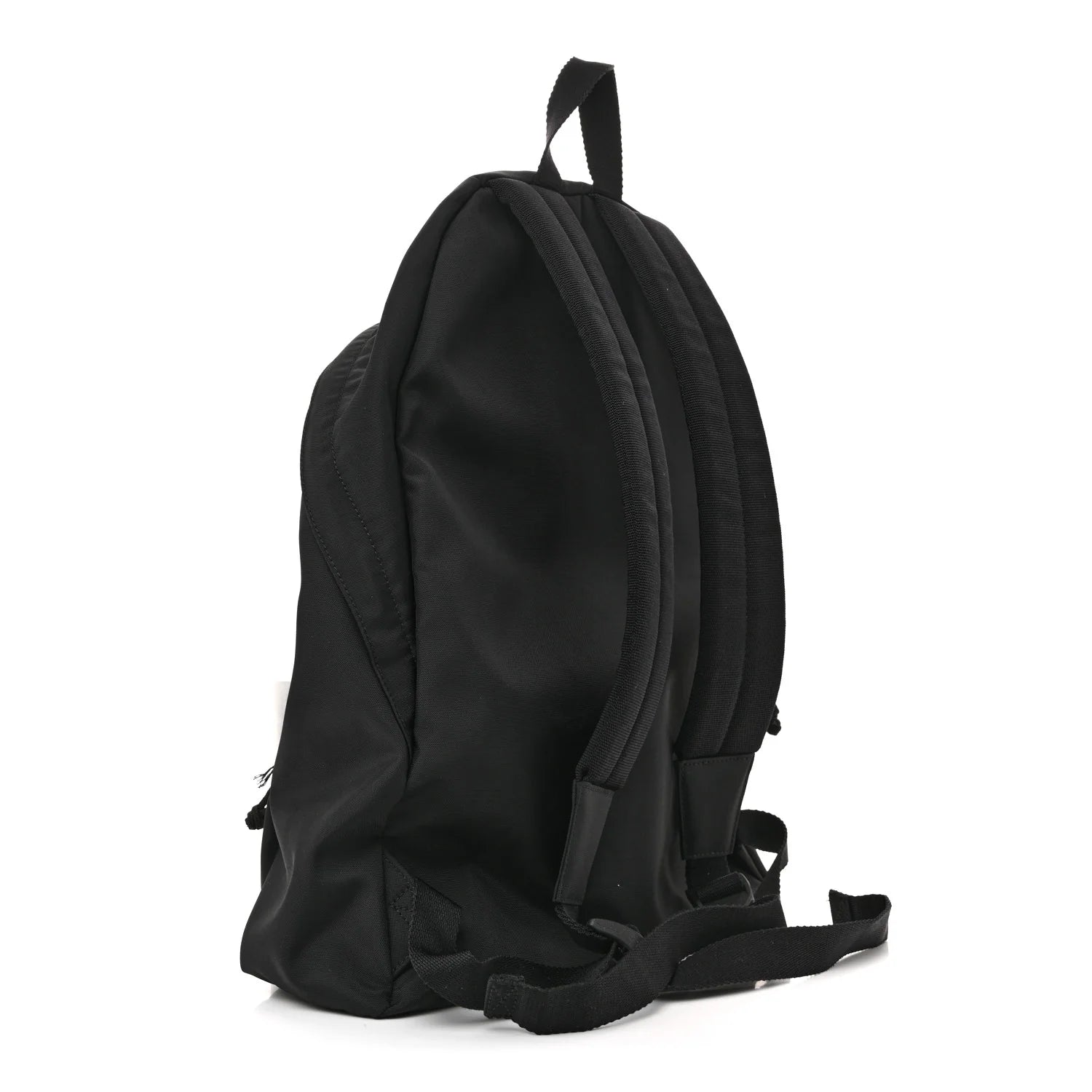 Sport Nylon Logo Embroidered Large Wheel Backpack Black