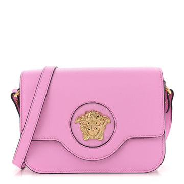 Grained Calfskin La Medusa Shoulder Bag Pink