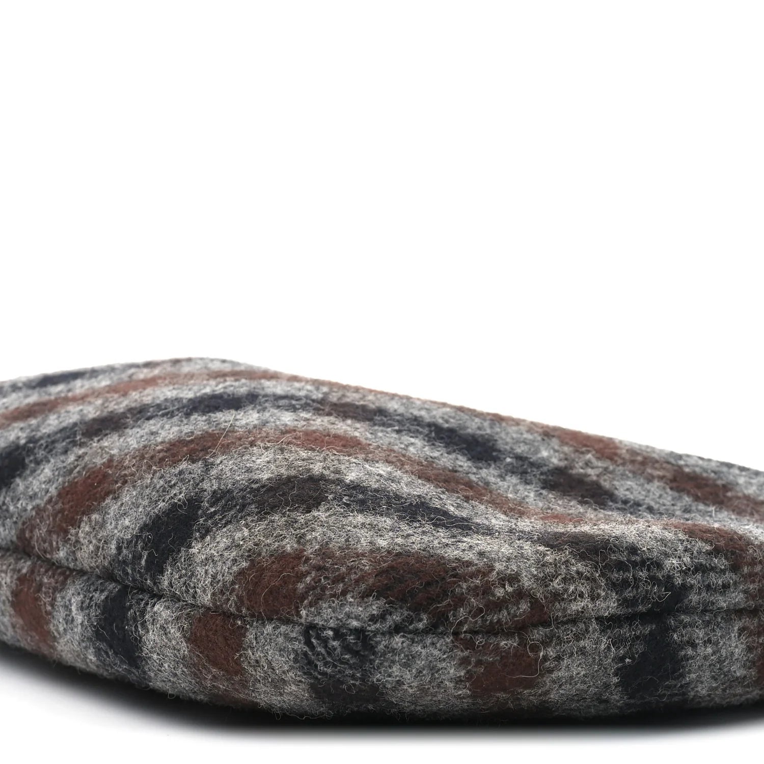 Wool Nappa Plaid Ivy Bag Slate Gray Cocoa Brown