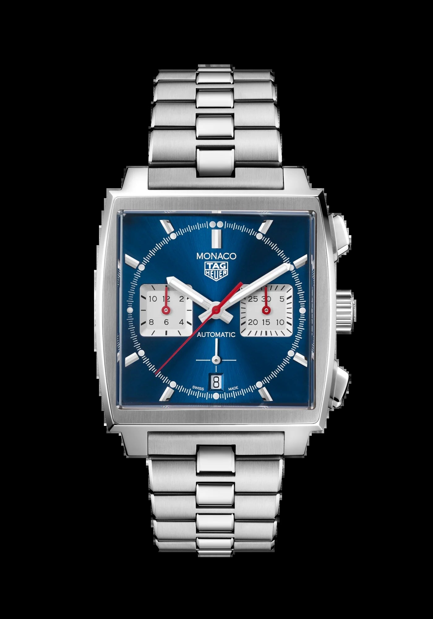 Unworn  Monaco Chronograph Automatic, Stainless Steel, 39Mm, Ref# CBL2111.BA0644, Box and Papers