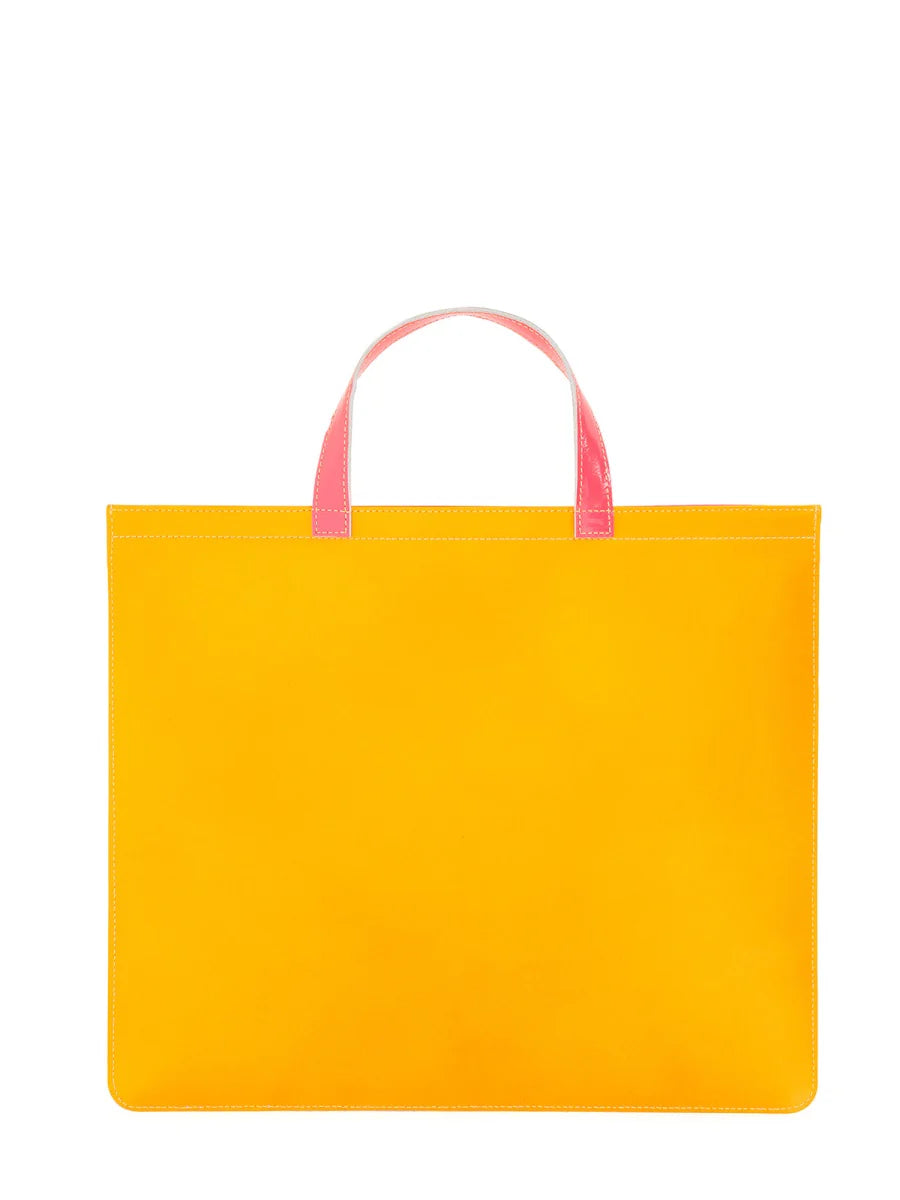 SUPER FLUO LEATHER TOTE BAG