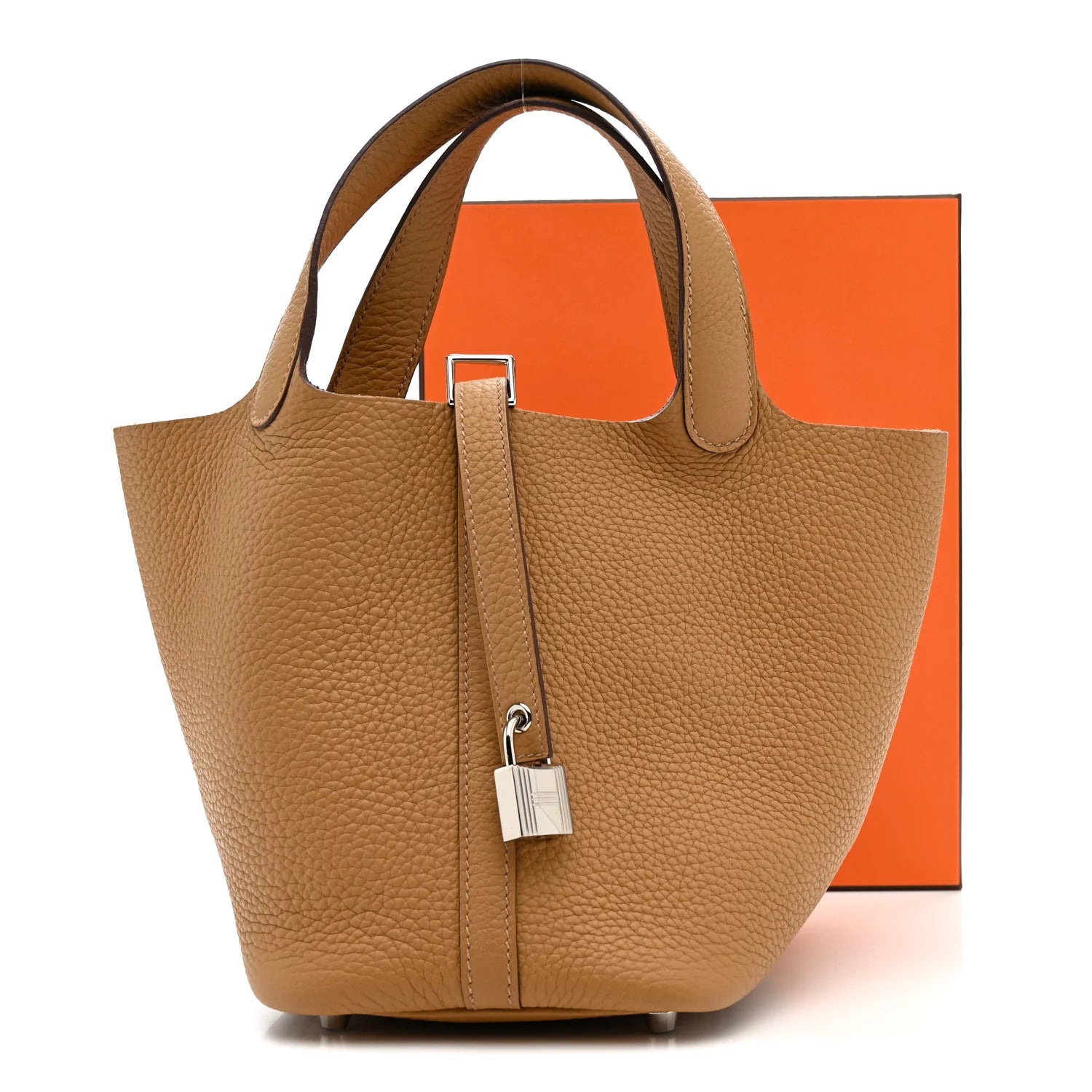 Taurillon Clemence Picotin Lock 18 PM Biscuit