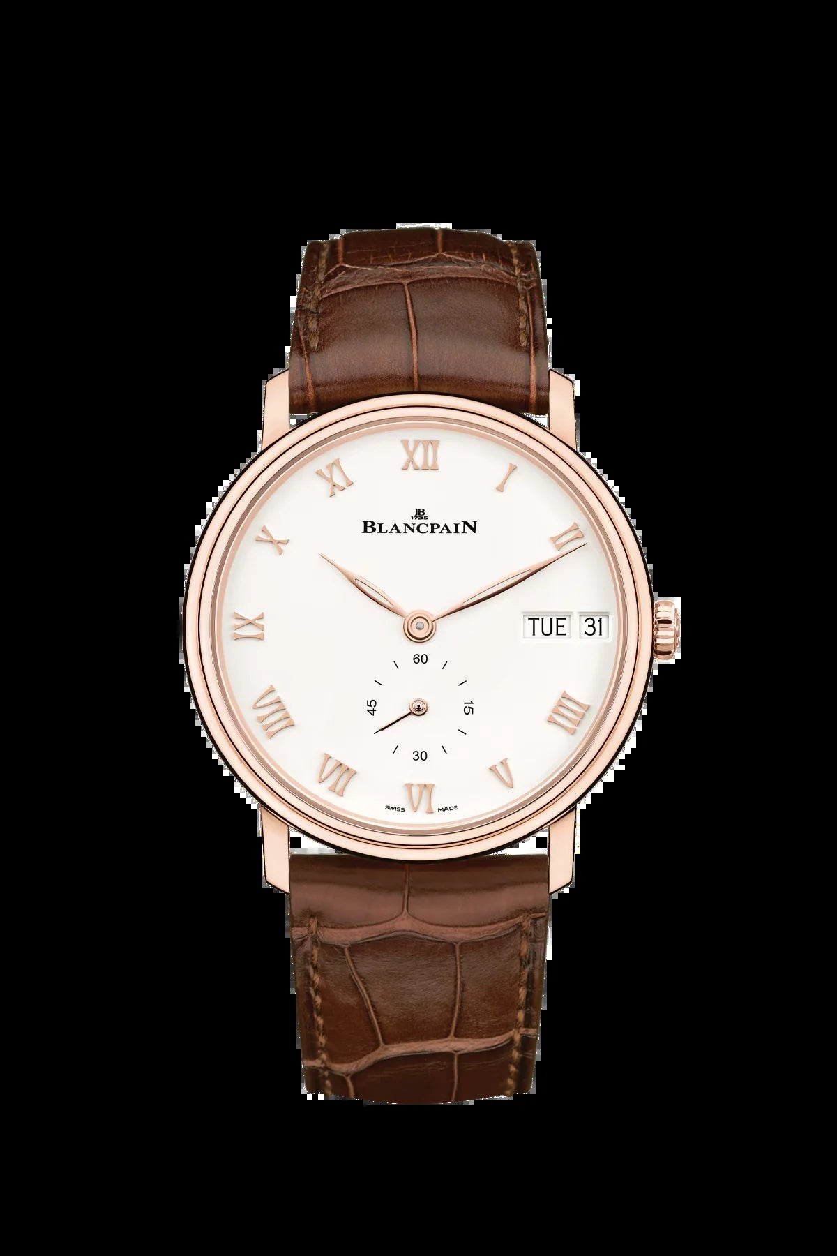 Unworn  Villeret Ultra Slim Day Date, 18K Red Gold, 40 Mm, Ref# 6652-3642-55B, Box and Papers