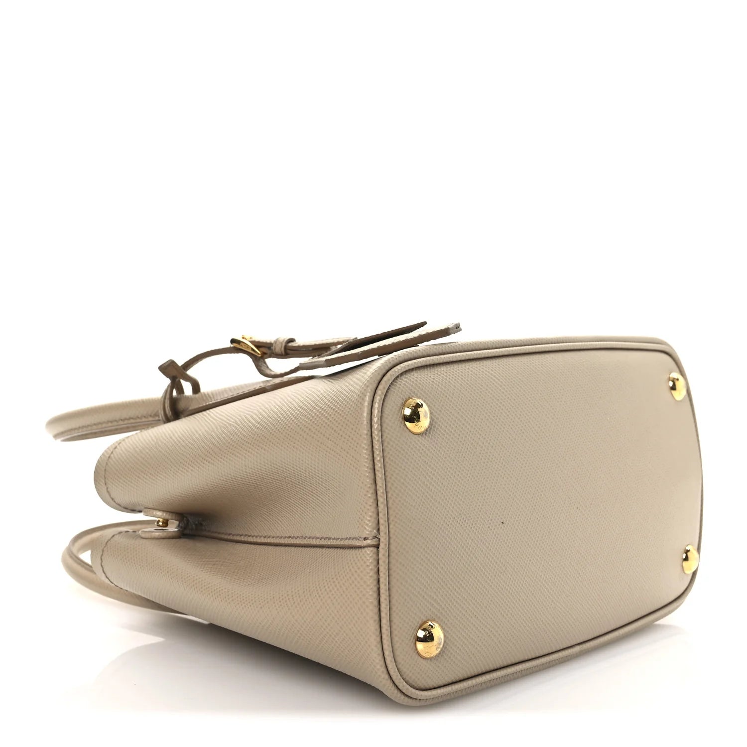 Saffiano Cuir Mini Double Bag Sabbia