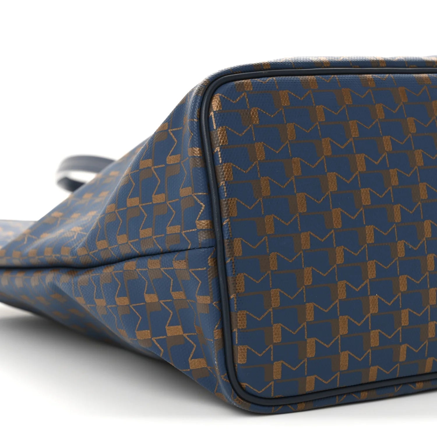 Grained Calfskin Canvas 1920 Oh! Tote Ruban MM Indigo Bronze