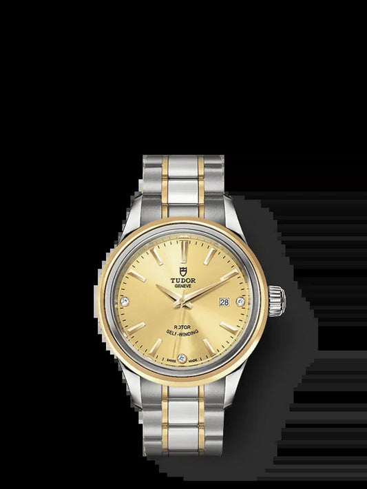 Style, Stainless Steel and Yellow Gold with Diamond-Set, 28Mm, Ref# M12103-0004