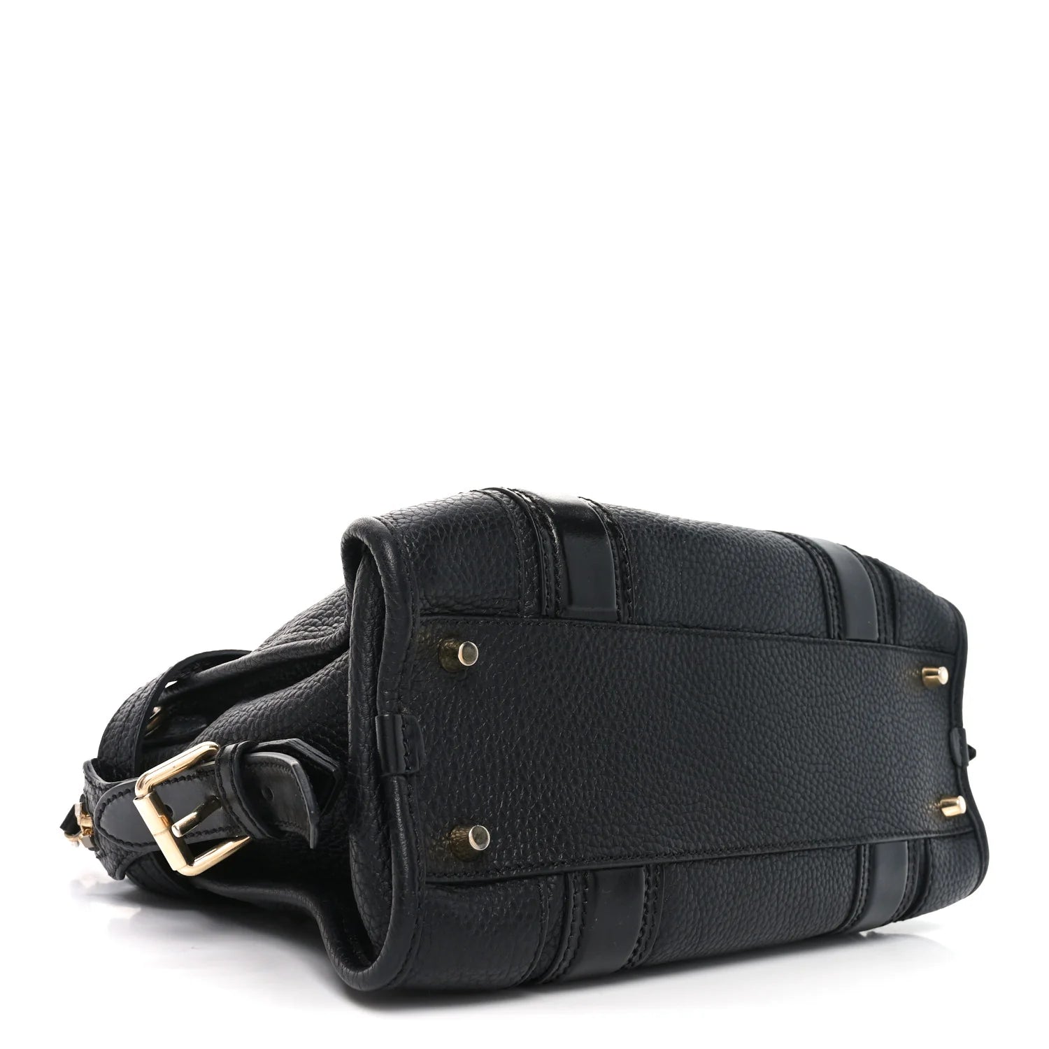 Grainy Calfskin Medium Minford Portrait Tote Black