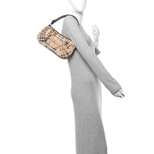 Haymarket Check Knot Shoulder Bag Chocolate