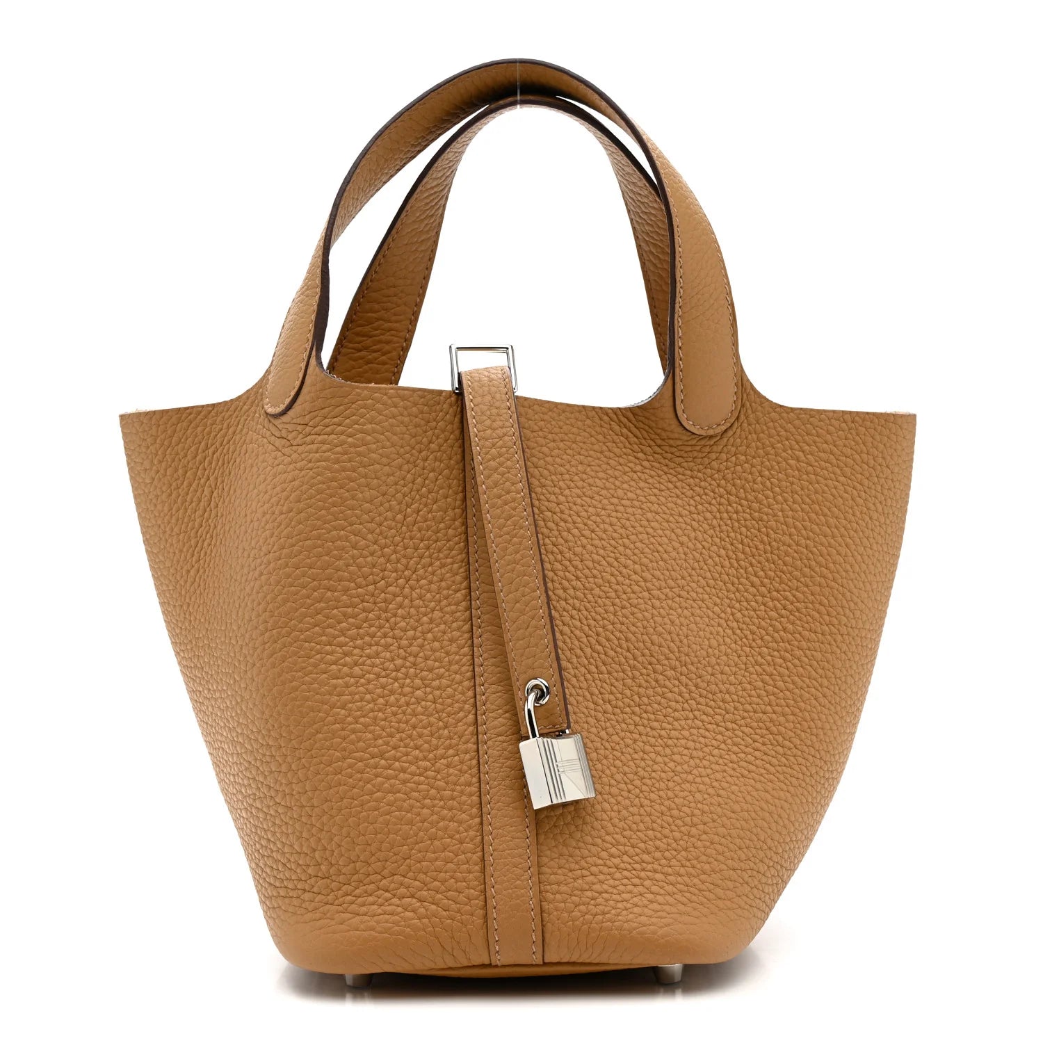 Taurillon Clemence Picotin Lock 18 PM Biscuit