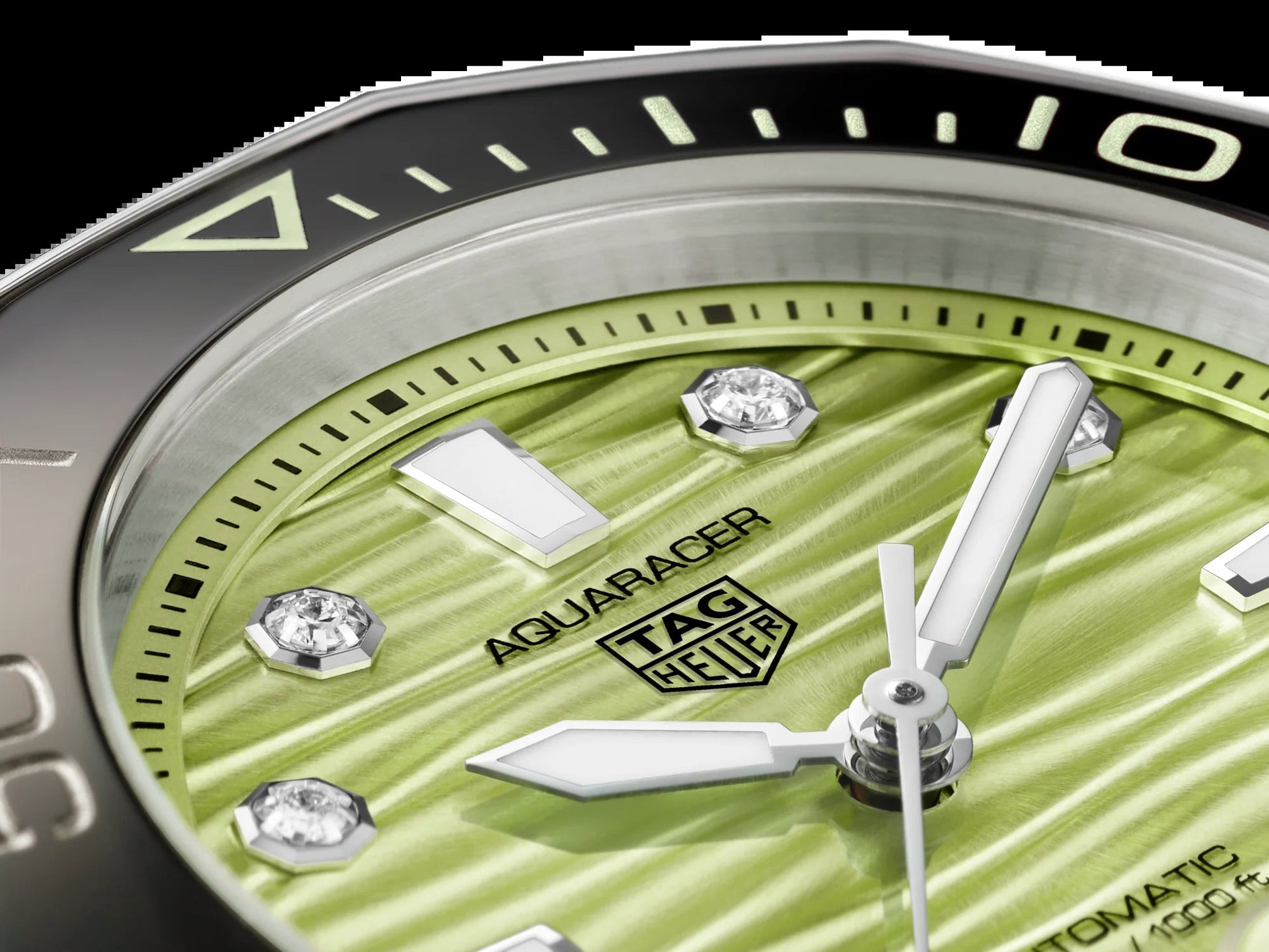 Unworn  Aquaracer Professional 300 Date, Stainless Steel Set with Diamonds, Ref# WBP231L.BA0618, Box & Papers