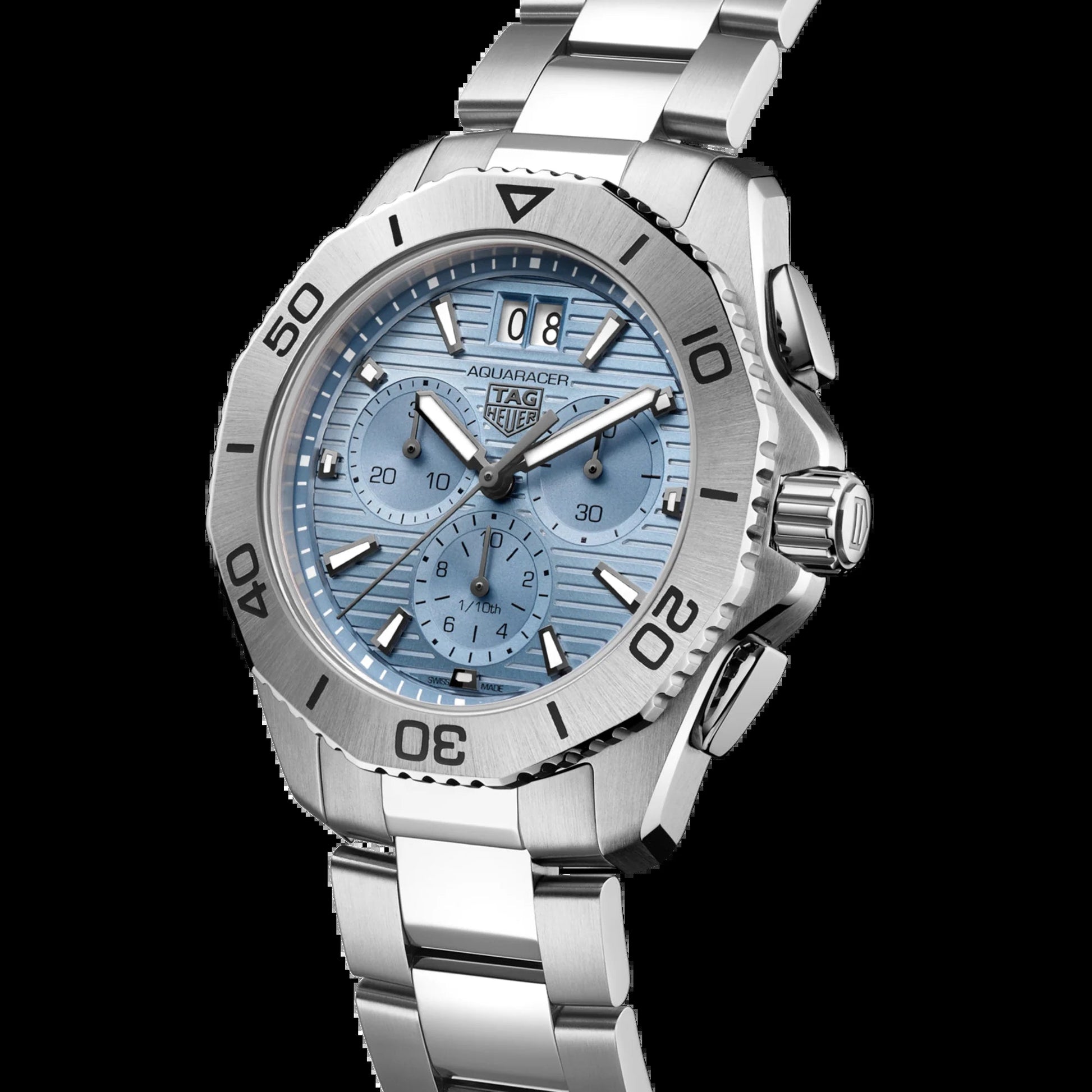 Unworn  Aquaracer Professional 200 Chronograph 40, Stainless Steel, Ref# CBP1112.BA0627, Box & Papers