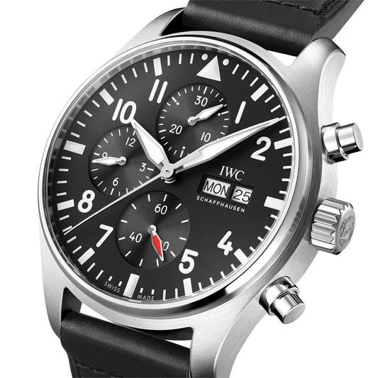 Unworn  Pilot’S Watch Chronograph, Stainless Steel, 43 Mm, Ref# IW378001, Box and Papers