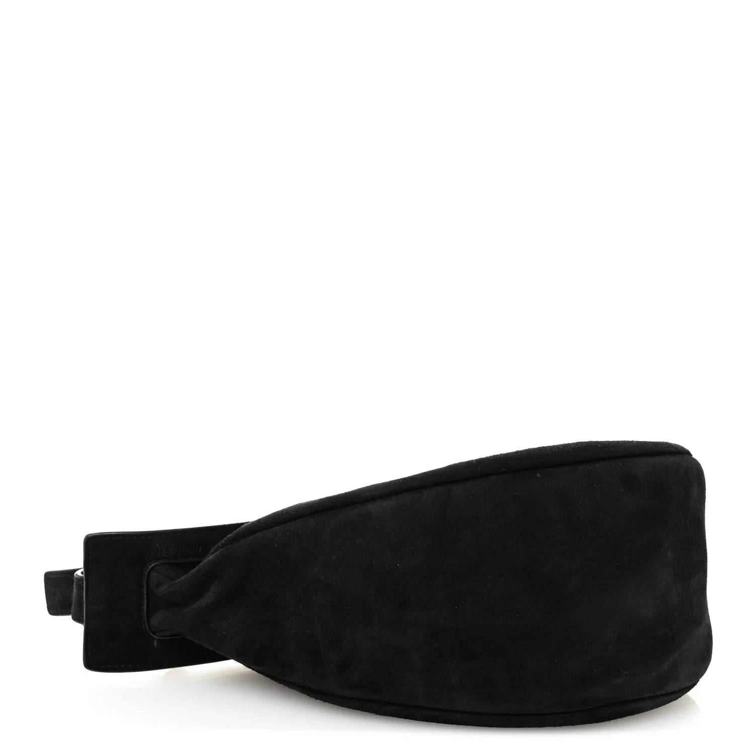 Suede Small Slouchy Banana Bag Black