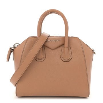 Sugar Goatskin Mini Antigona Medium Beige