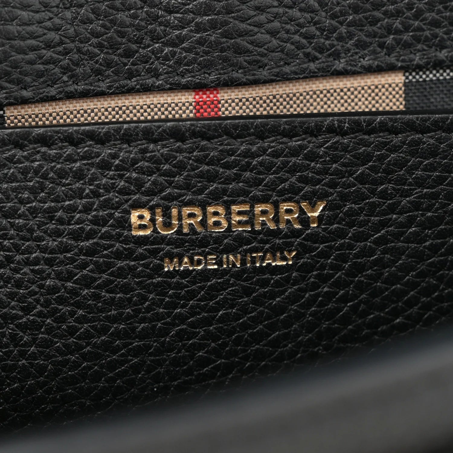 Grainy Calfskin Vintage Check Note Crossbody Bag Black