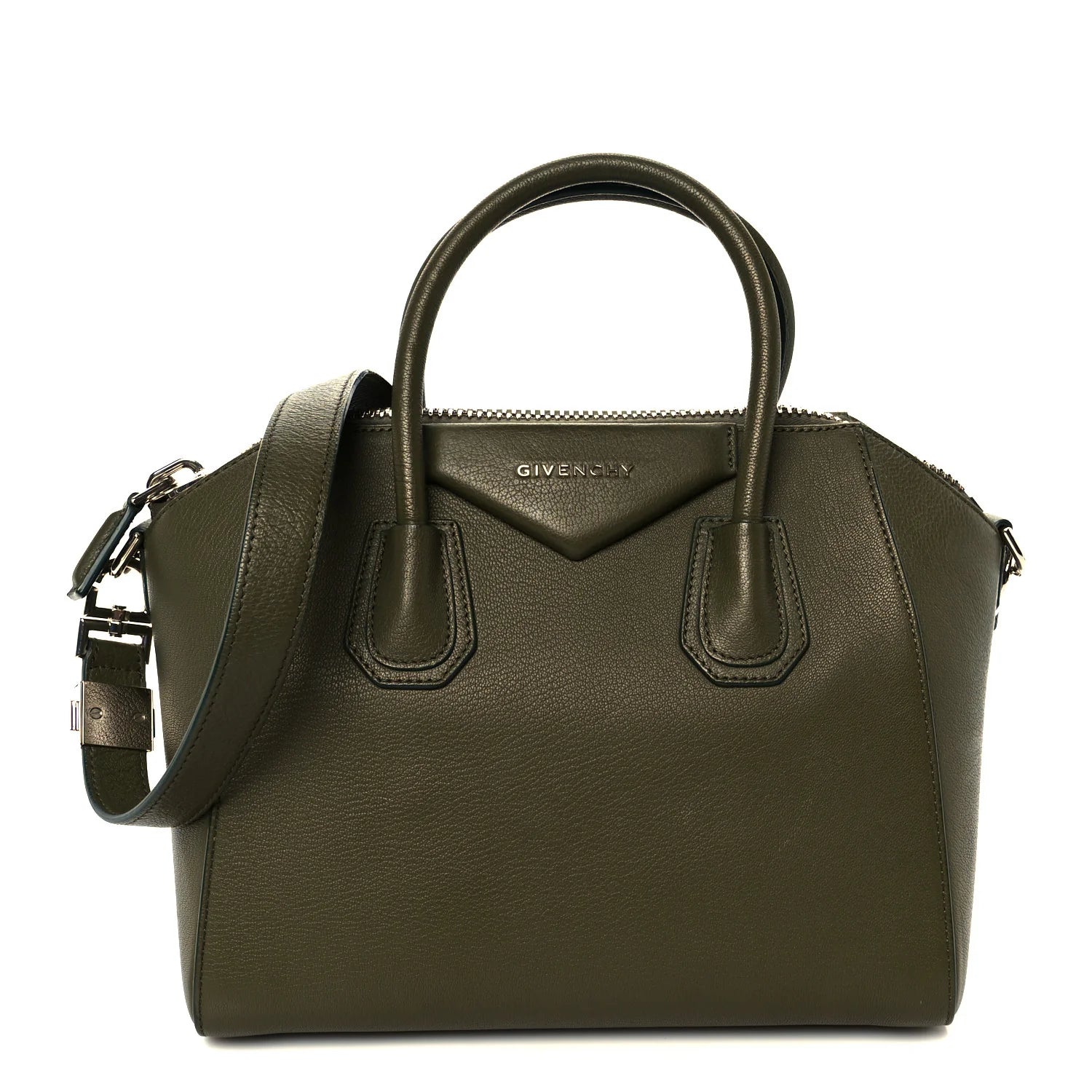 Sugar Goatskin Small Antigona Khaki