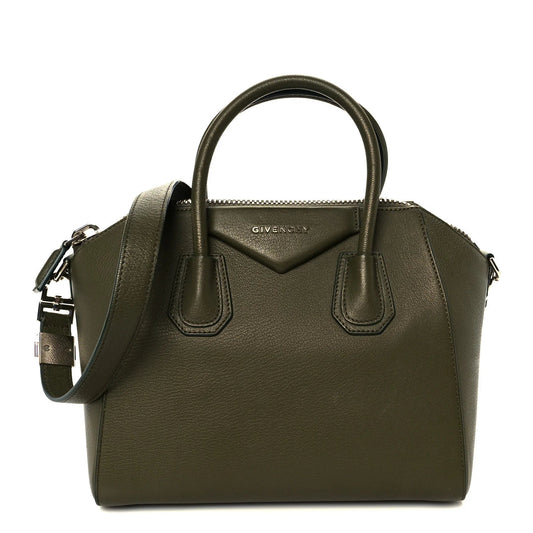 Sugar Goatskin Small Antigona Khaki