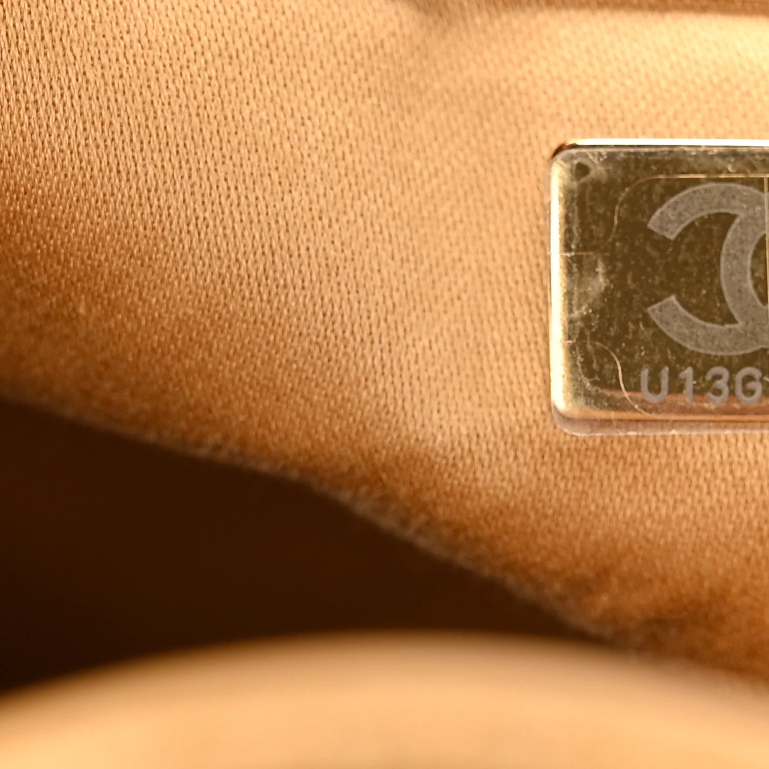 Suede Quilted Small  25 Handbag Beige