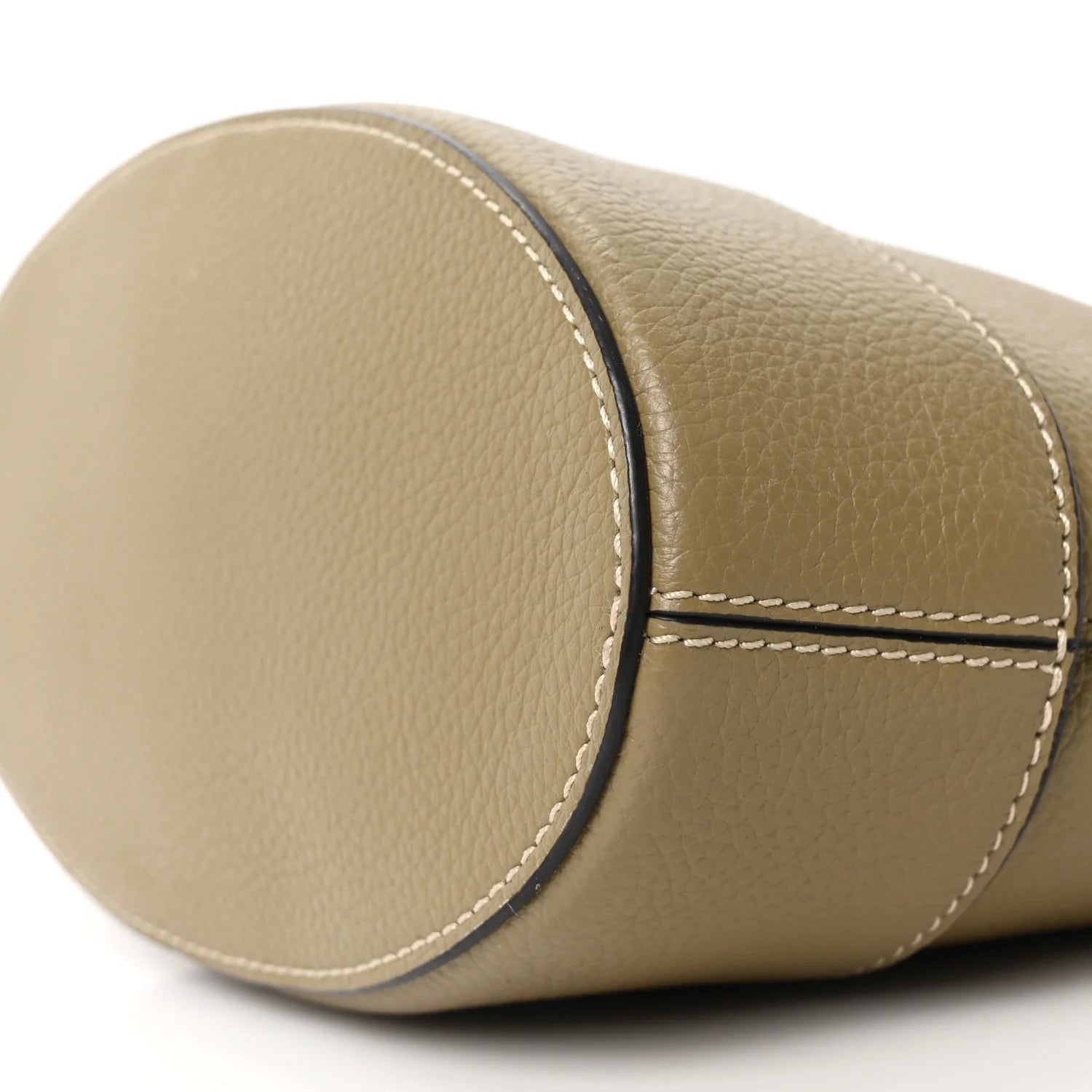 Small Classic Grain Silky Calfskin Lily Tote Linen Green